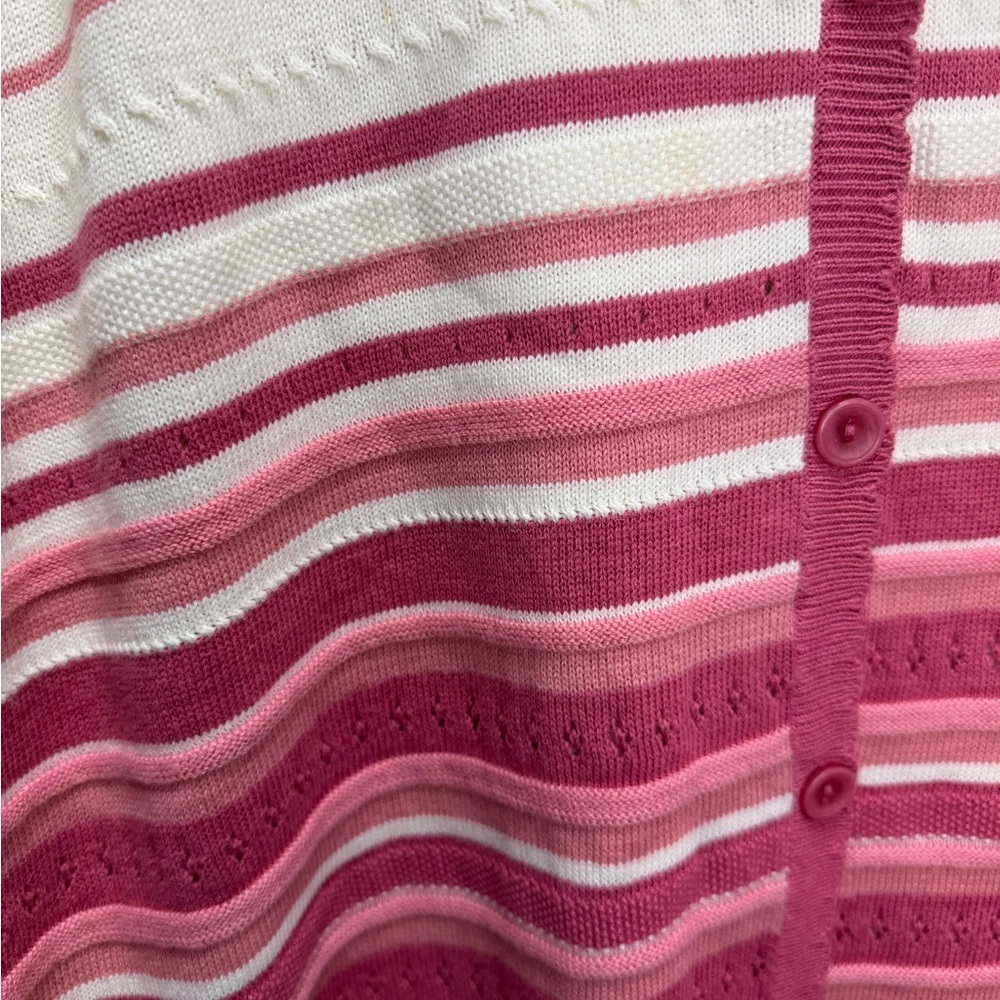 EUC Alfred Dunner Cream And White Layered Striped Sweater | Plus Size 3X - Picture 7 of 7